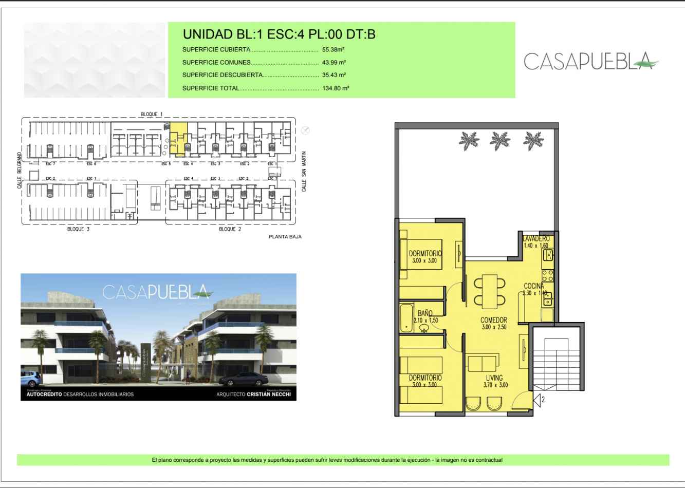Venta departamentos en Complejo Casa Puebla