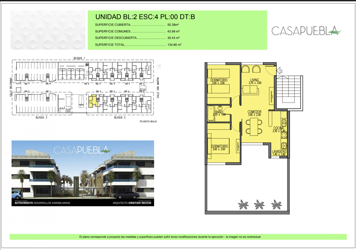 Venta departamentos en Complejo Casa Puebla