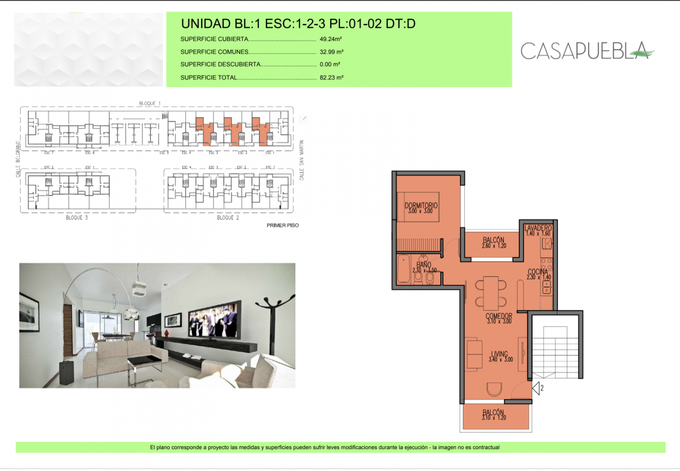 Venta departamentos en Complejo Casa Puebla
