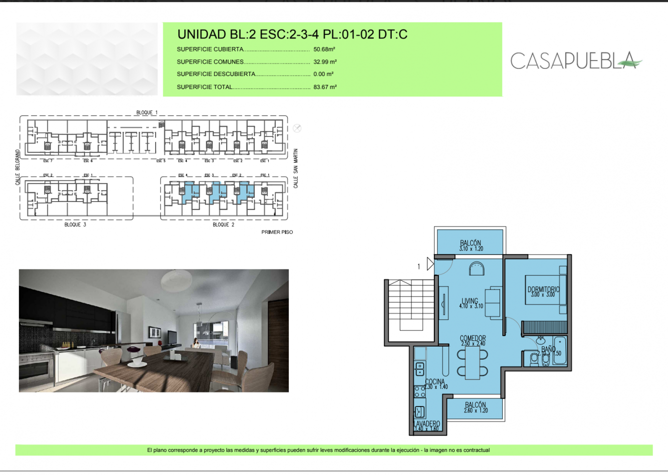 Venta departamentos en Complejo Casa Puebla