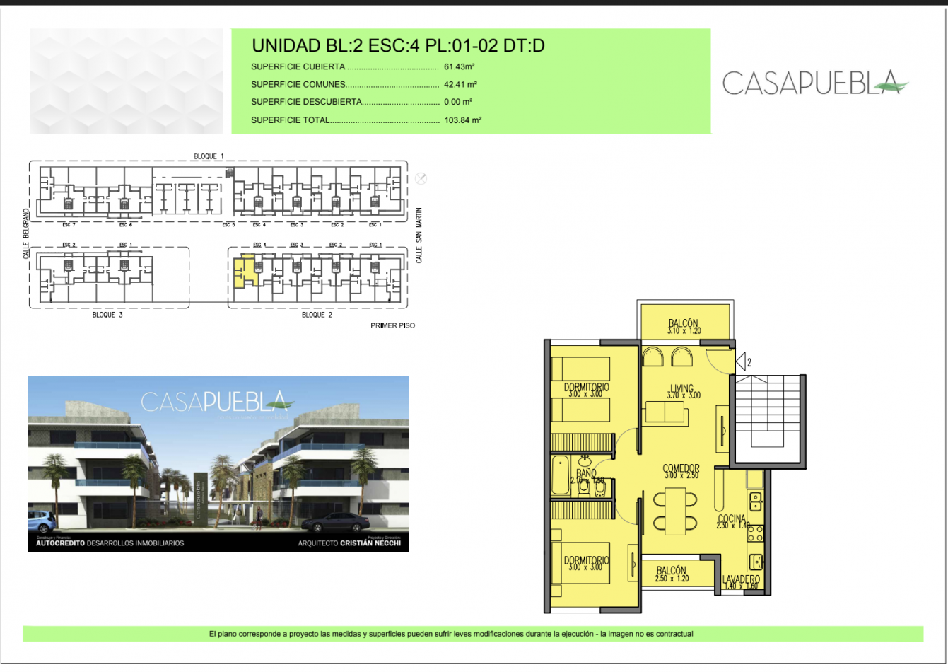 Venta departamentos en Complejo Casa Puebla
