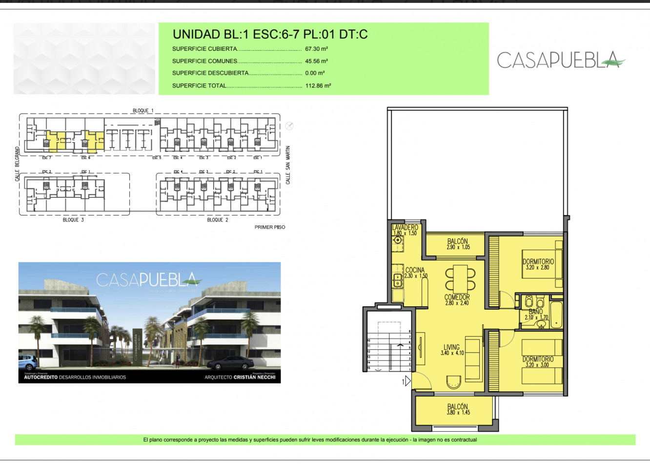 Venta departamentos en Complejo Casa Puebla