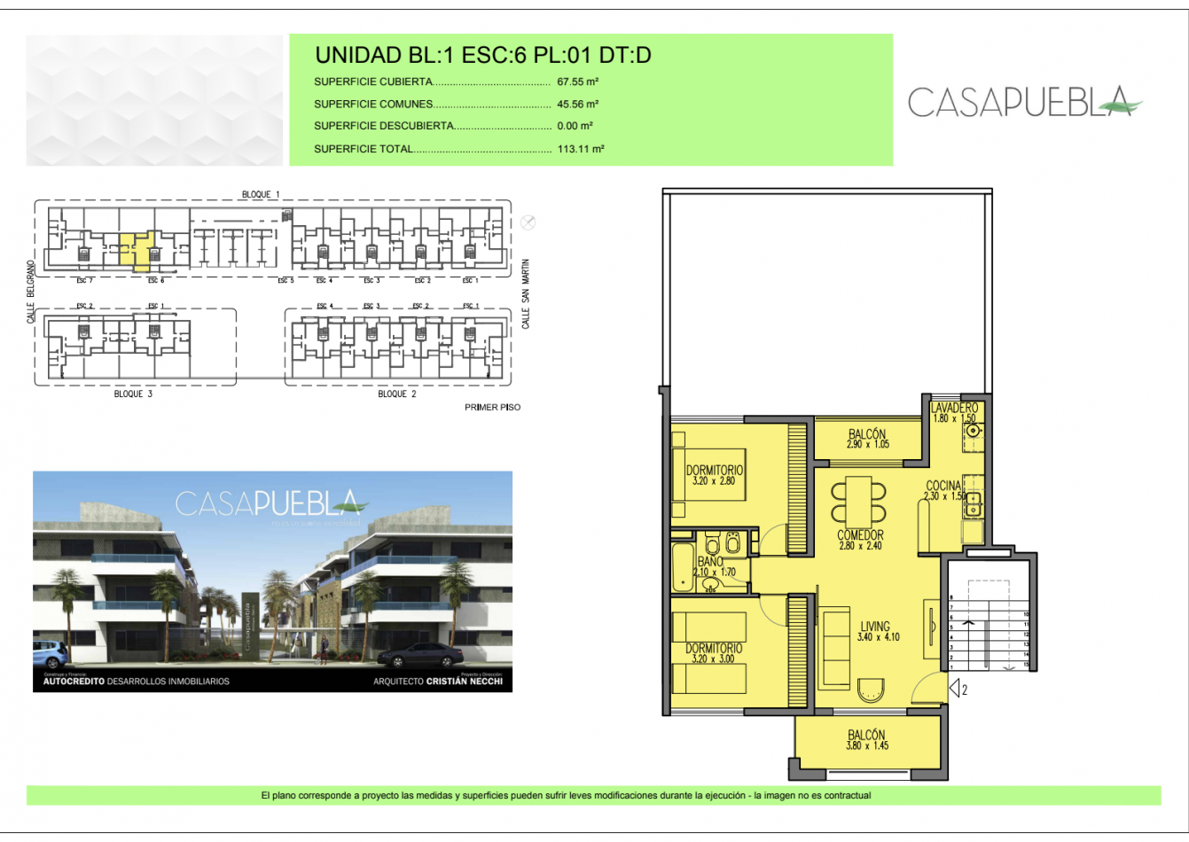 Venta departamentos en Complejo Casa Puebla