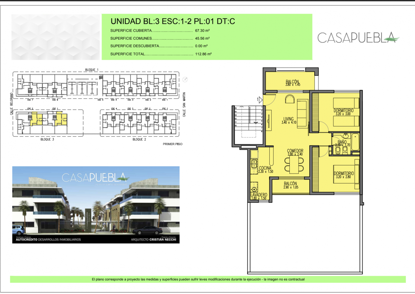 Venta departamentos en Complejo Casa Puebla