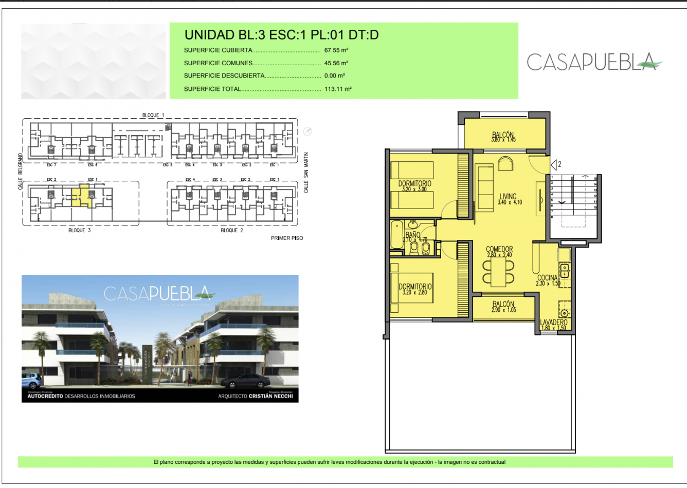 Venta departamentos en Complejo Casa Puebla