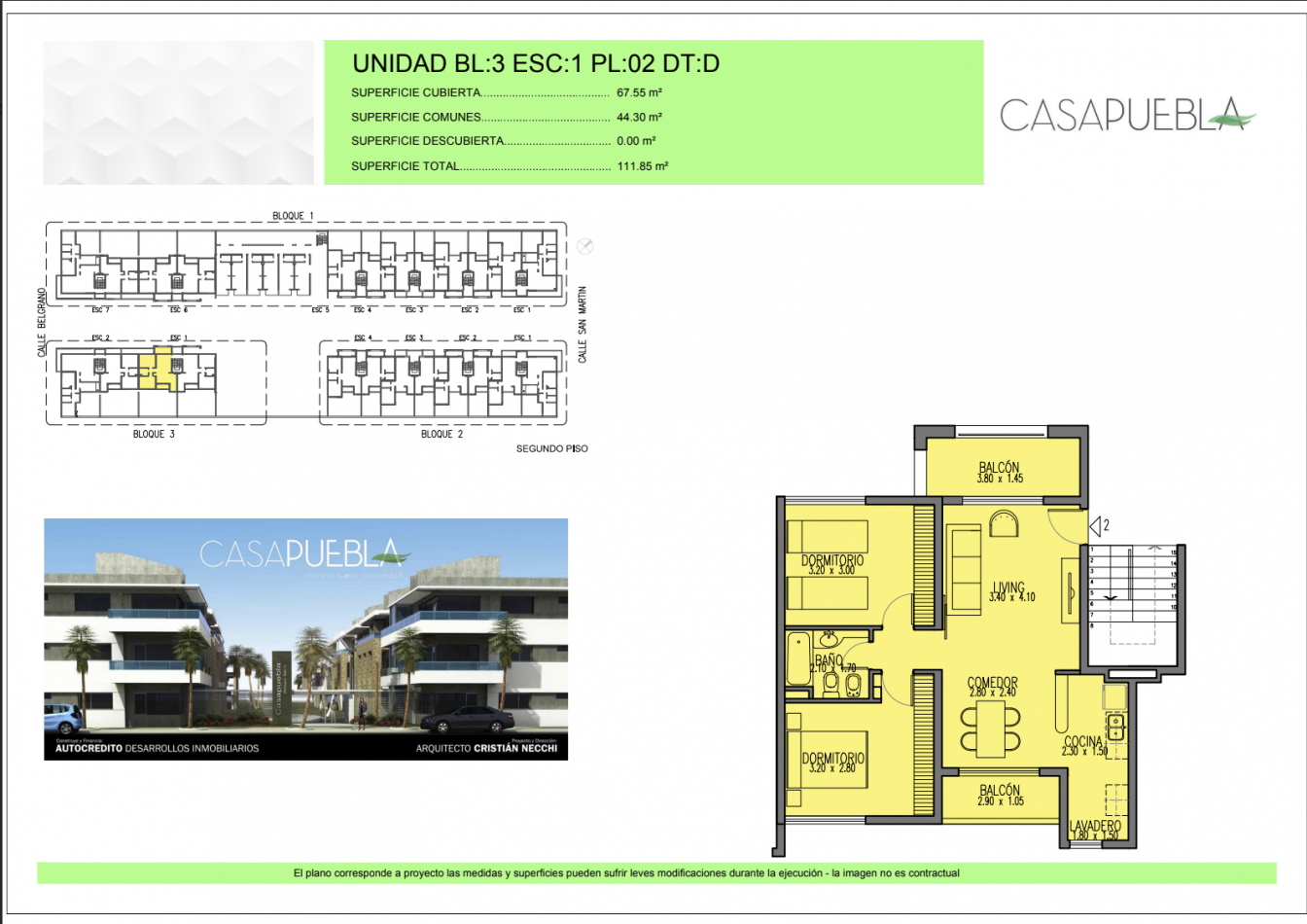 Venta departamentos en Complejo Casa Puebla